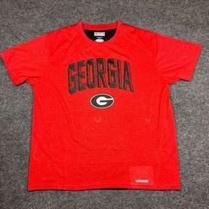 Majestic Section 101 University of Georgia T Shirt Adult XL Spell Out Logo Tee